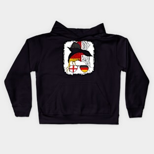 Half English Half German Girl Germany England Mom Daughter Kids Hoodie